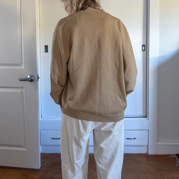 Vintage 1960s tan button up cardigan - Picture 5 of 7
